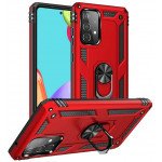Wholesale Tech Armor Ring Stand Grip Case with Metal Plate for Samsung Galaxy A52 5G (Red)